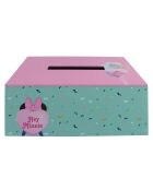 Boîte à mouchoirs Minnie vert/rose - 25x14x9 cm